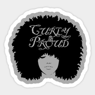 Curly & Proud Sticker